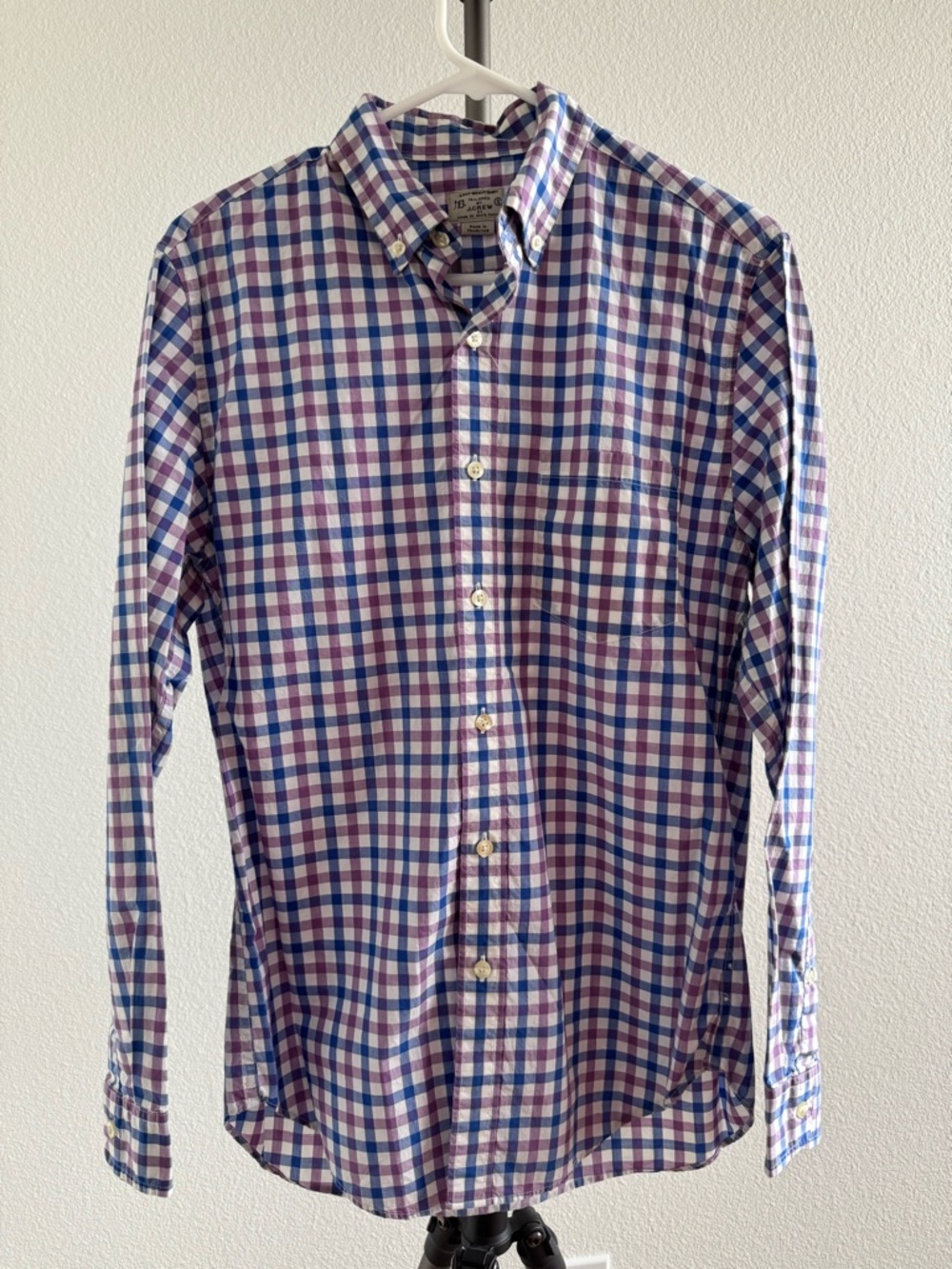 J. Crew Blue & Purple Plaid Button-Down Shirt - Men